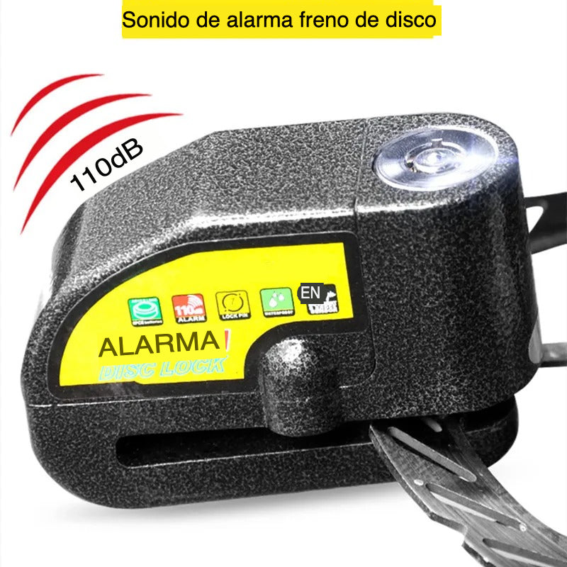 Candado Moto Alarma Freno De Disco